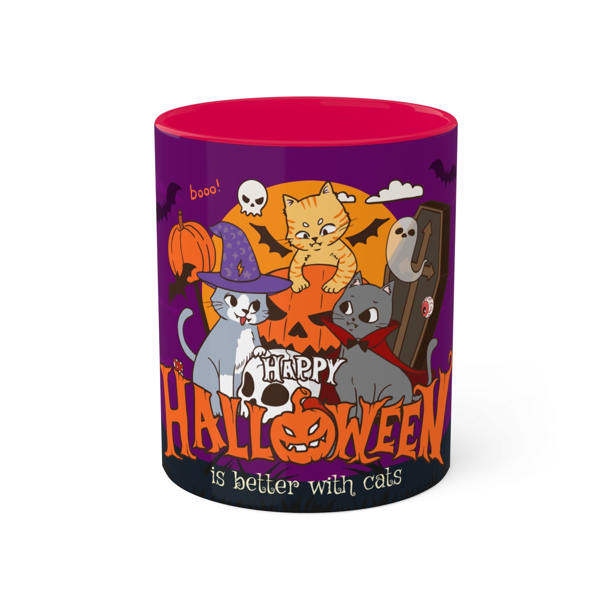 Happy Halloween is Better with Cats | Colorful Mugs